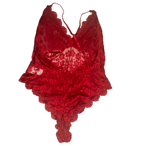 Floral Lace Teddy Bodysuit